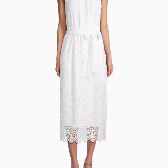 LILLY PULITZER White Lace Midi Dress M | Bridal Shower Rehearsal Dinner NWT - Picture 11 of 12